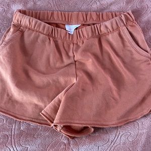 coral pink lounge shorts